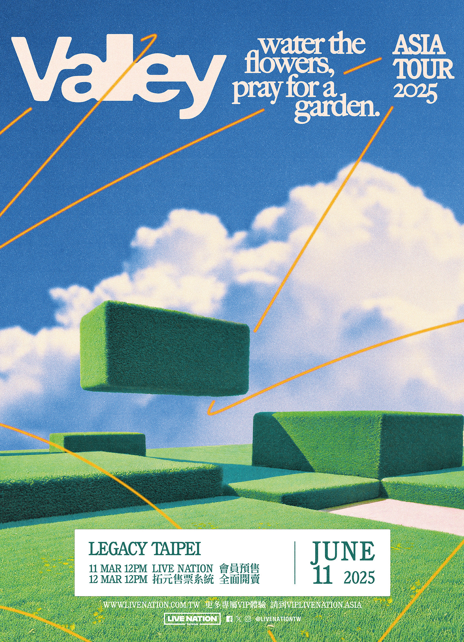 Valley - Band concert tour poster 2027